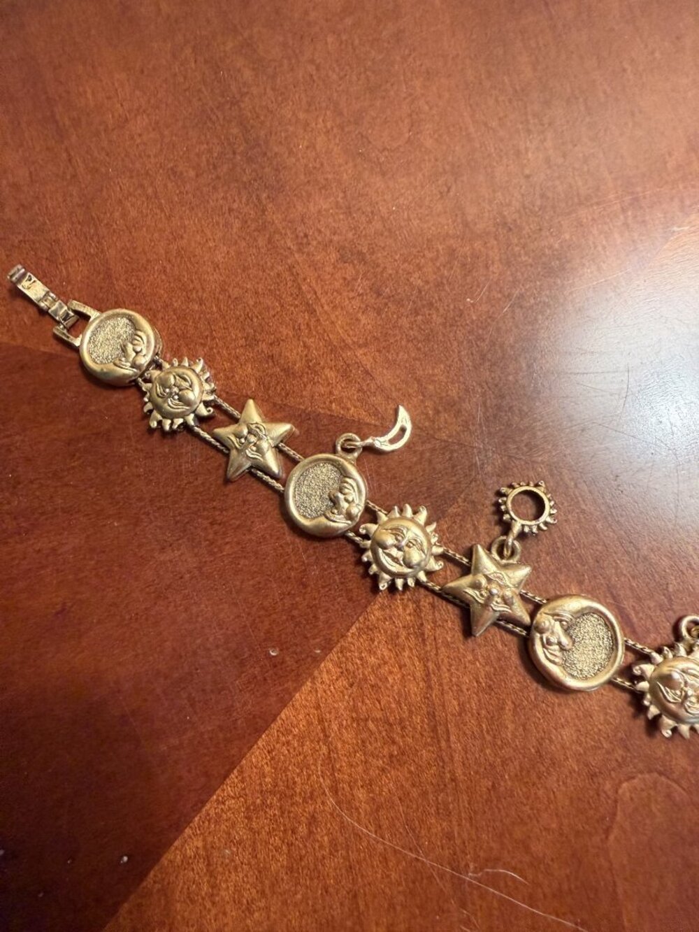 Celestial Gold-Tone Bracelet - Vintage - Picture 2 of 5